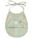 Done by Deer Tiny Pocket Bib 2 Pack Celebration Sand   Beige   20X 19.5CM