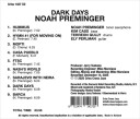 Noah Preminger Quartet  Dark Days  CD