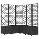 vidaXL Plantekasse med espalier svart 120x120x136 cm PP