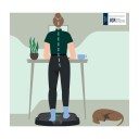 Leitz Ergo Active Ergonomisk Ståmatte Svart 605 x 681 mm