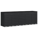 vidaXL Oppbevaring for 5 søppelbøtter Svart 340 x 77,5 x 121,5 cm