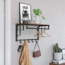 Trehylle med kleshengere LOFT