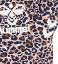 Hummel Body I/e hmlMarie Pale Mauve m. Leopard Mønster/Logo 1 år 80 Langermet Body Rosa