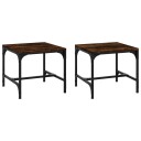 vidaXL Sidebord 2 stk røkt eik 40x40x35 cm konstruert tre