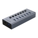 Usb-Hub Orico Hub Bt2u3-7Ab Med Brytere 7X Usb-A Grå