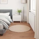  Kunstpels Kanin Teppe Olite Gråbrun Ø 120 cm Polyester