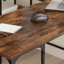 vidaXL Skrivebord røkt eik 139x139x75 cm konstruert tre
