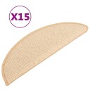 vidaXL Trappetrinnstepper 15 stk kremhvit 56x17x3 cm