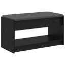 vidaXL Gangbenk Svart Eik 83 x 38 x 45 cm Konstruert treverk og stoff