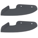 vidaXL Flytende hylle med hylle 2 pcs Antrasitt 15 x 15 x 2 cm