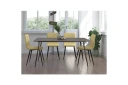 Spisebord Monza 160x90x76 cm, Fiskeben Hviteik/Svart - 160x90x76 cm, Fiskeben Hviteik/Svart