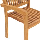 vidaXL Stablebare hagestoler 4 stk heltre teak