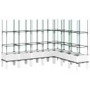 Plantekasse med espalier hvit 200x160x142,5 cm PP