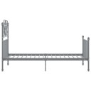 vidaXL Sengeramme grå metall 100x200 cm