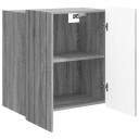 vidaXL Vegghengt skap Grå Sonoma 59 x 31 x 64 cm Konstruert tre