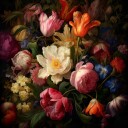 Vibrant Floral Bouquet Plakat / 40x40
