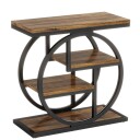 Sidebord med 4 hyller / smalt oppbevaringsbord til sofakroken / hyllesystem i industriell stil