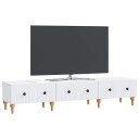  TV skap med skuff Hvit 147 x 34,5 x 30 cm Konstruert tre