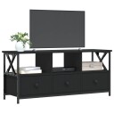 vidaXL TV-benk svart 102x33x45 cm konstruert tre og jern
