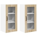  Kjøkkenskap 2 pcs Sonoma eik 40 x 31 x 80 cm Konstruert tre