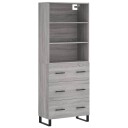 vidaXL Highboard grå sonoma 69,5x34x180 cm konstruert tre 8720845927783