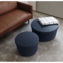 Normann Copenhagen - Hide Storage Pouf Small Steel Blue Normann Copenhagen