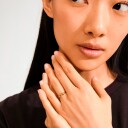 Pilgrim LULU sløyfe stack ring gullbelagt