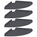 vidaXL Flytende hylle med hylle 4 pcs Antrasitt 24 x 24 x 2,3 cm
