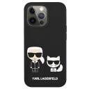 Karl Lagerfeld iPhone 13 Pro Silikon Bakdeksel - Karl & Choupette - Svart