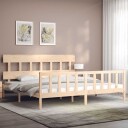 vidaXL Sengeramme med hodegavl 6FT Super King heltre