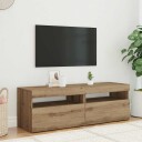  TV-benk med LED-lys 2 stk artisan eik konstruert tre 8721158437693