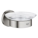 Grohe Essentials såpeskål med holder Supersteel
