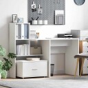  Skuffeskap med hjul Hvit 55 x 45 x 33.5 cm Konstruert tre