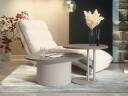 Lorvyn Sett med bord rundt 58/75 cm - Beige og lysebrun
