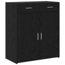  Oppbevaringsskap Sort Eik 80x42.5x93.5 cm Konstruert Tre