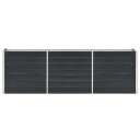 vidaXL Høybed galvanisert stål 240x40x77 cm antrasitt