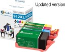 G&G 19397 XL BK/C/M/Y blekkpatroner 4 pk 30/10,5 ml