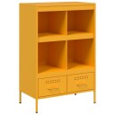 Highboard sennepsgul 68x39x101,5 cm stål 8721102390678