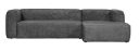 WOOOD Bean Corner Sofa Right Velvet cloud sky