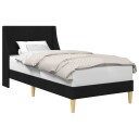  Sengestamme med hodegjerde Svart 90 x 190 cm Stoff