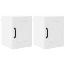  Kjøkkenskap 2 pcs Høyglanset hvit 30 x 31 x 40 cm
