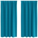 Gardiner med gardiner 2 pcs Turkis 175x140cm Polyester
