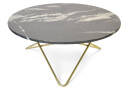Ox Denmarq O Table salongbord marmor sort, messingstativ