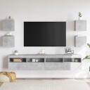  Vegghengte TV benker 4 stk betonggrå 30,5x30x30 cm