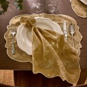 Decotique Gia bordbrikke blomst 35 x 45 cm 2 pakning beige