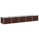 vidaXL Hevet Hagebed Brun 400 x 80 x 55 cm kaldvalset stål