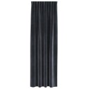  Gardiner med gardiner 2 pcs Mørke grå 140 x 260 cm Fløyel