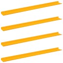 vidaXL Flytende hylle 4 pcs Sennepsgul 100 x 9 x 2,5 cm Stål