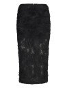 ROTATE Birger Christensen Flower Mesh Pencil Skirt   Black   42