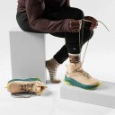 Smartwool Hike Targeted Cushion Bear Stripe Pattern Mid Crew Socks Ash L